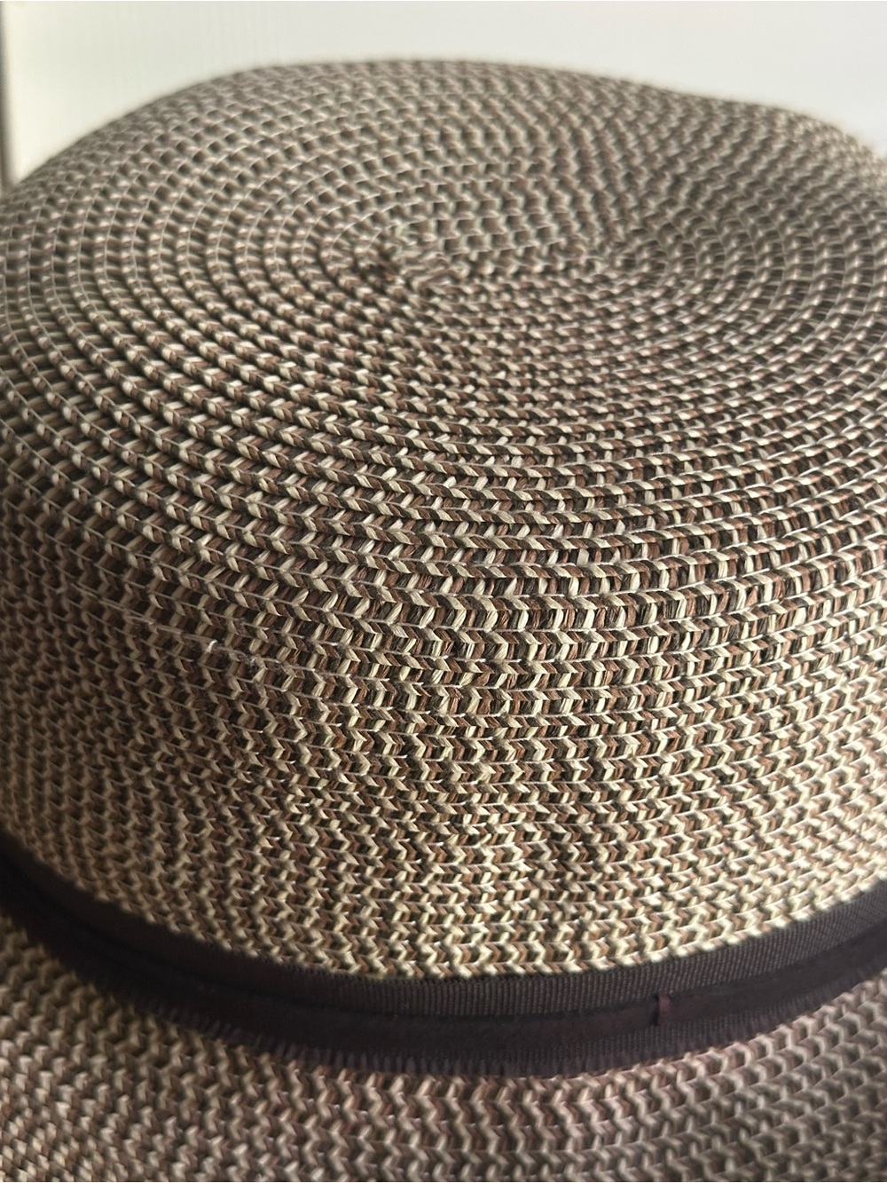 Nine West Classic Woven Straw Sun Bucket Cloche Hat - Picture 5 of 7